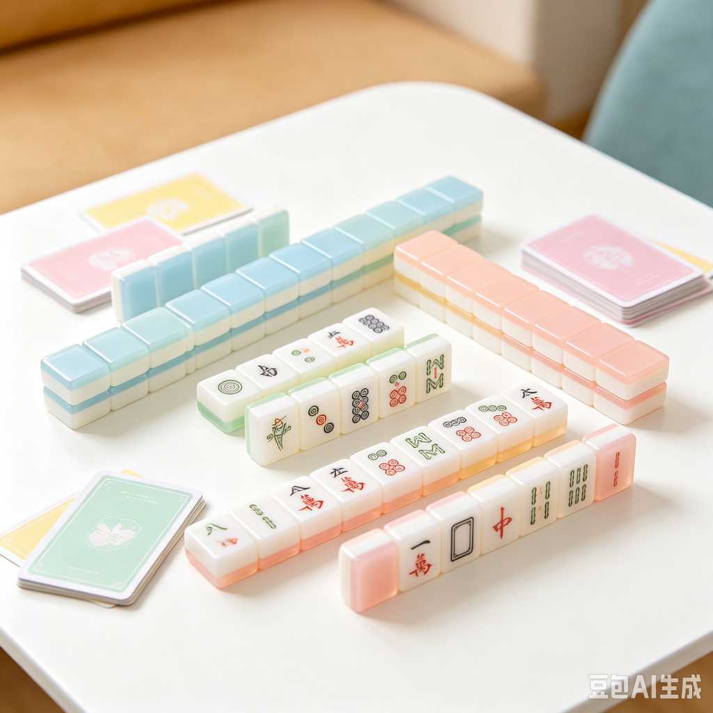 bright color mahjong tiles